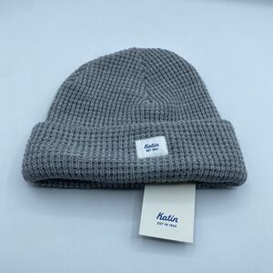 Katin Beanie Adult OSFA Gray Knit Cuff Logo Surf Outdoor Hiking Warm NWT